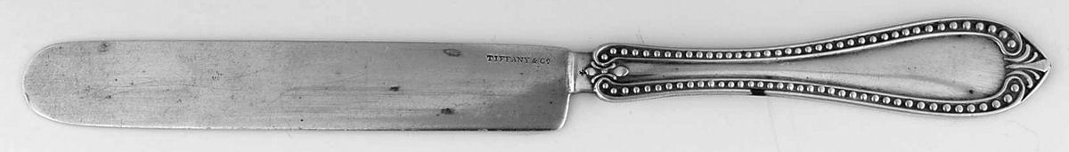 Bead (Sterling, 1850) Solid Dessert/Tea Knife by John Polhamus-1