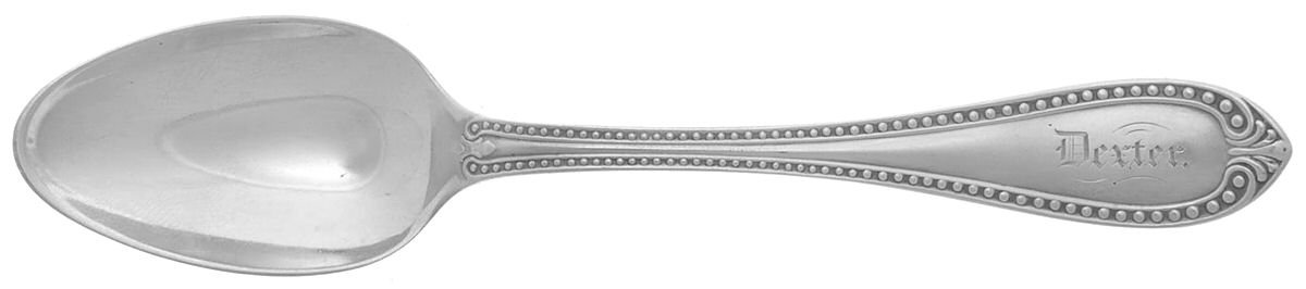 Bead (Sterling, 1850) Coin Silver Teaspoon by John Polhamus-1