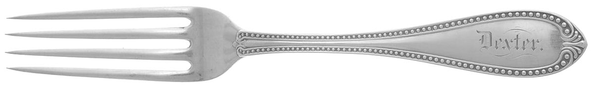 Bead (Sterling, 1850) Coin Silver Fork by John Polhamus-1