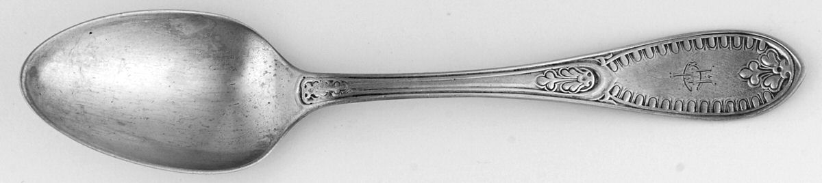 Ionic (Sterling, 1850) Monogram Teaspoon by John Polhamus-1