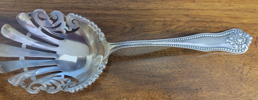 Lexington (Sterling) Solid Macaroni Server by JB & SK Knowles Silver-1