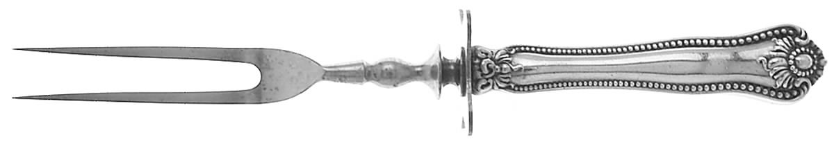 Lexington (Sterling) Large Stainless-Prong Roast Carving Fork by JB & SK Knowles Silver-1