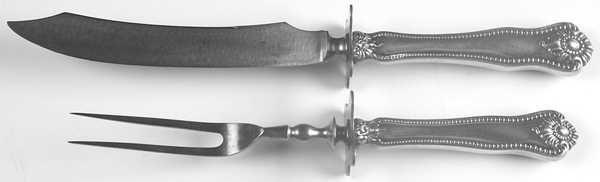 Lexington (Sterling) Small Stainless Blade 2-Piece Steak Carving Set by JB & SK Knowles Silver-1