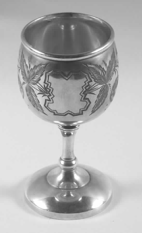 2307 (Silverplate, Hollowware) Silverplate Wine Goblet by James Tufts-1