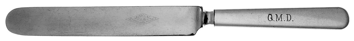 JRU7 (Silverplate) Blunt Solid Knife by 1834 J Russell & Co.-1