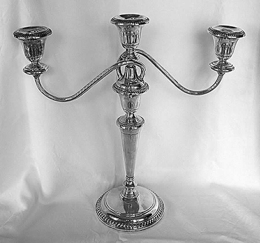 2650 (Sterling, Hollowware) Large 3-Light Candelabra by J E Caldwell-1