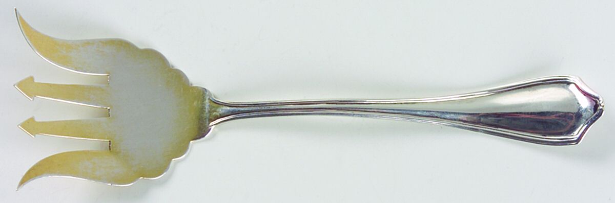 JEK1 (Sterling) Large Solid Tined Sardine Serving Fork by James E. Blake Co.-1