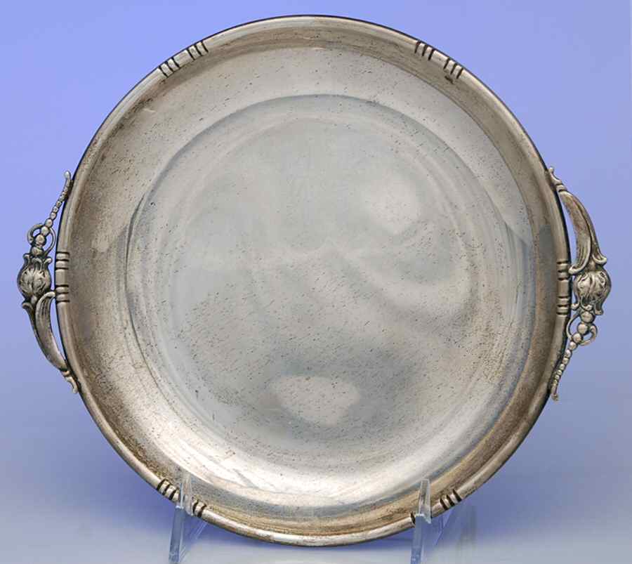 120 (Sterling, Hollowware) 8" Round Tray by J. Wagner & Son, Inc-1