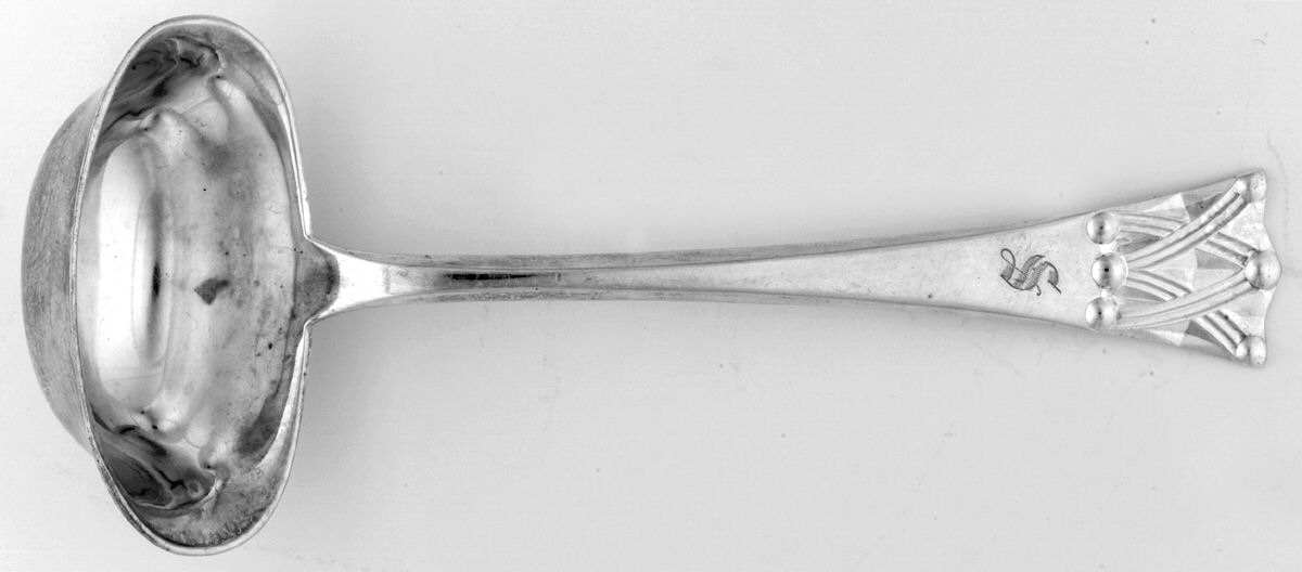 JTO2 (Silverplate) Solid Gravy Ladle by J. Tostrup (Norway)-1