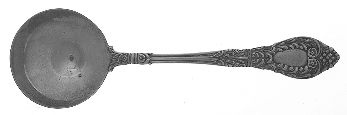Roman (Sterling) Round Bowl Soup Spoon (Bouillon) by JB & SK Knowles Silver-1