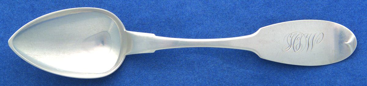 Coin Silver Flatware Teaspoon by J Hollister-1