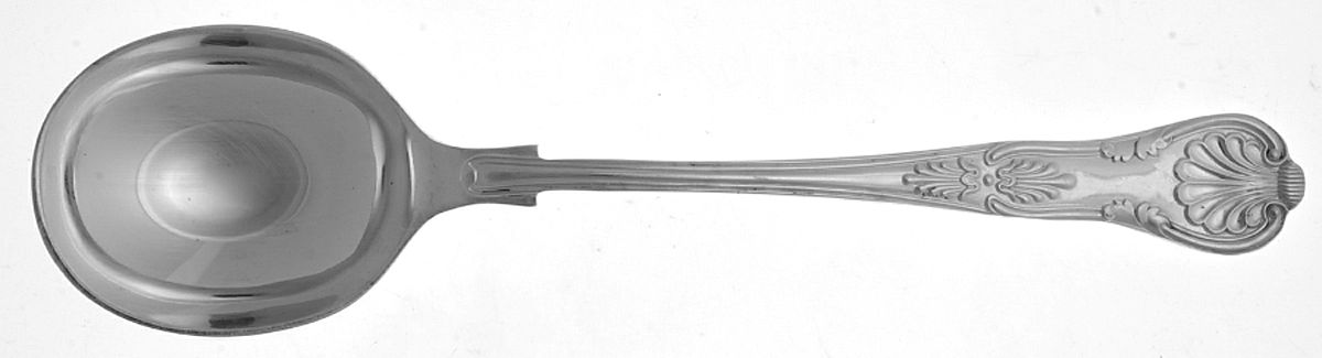 Kings (Silverplate) Round Bowl Soup Spoon (Gumbo) by John Turton-1