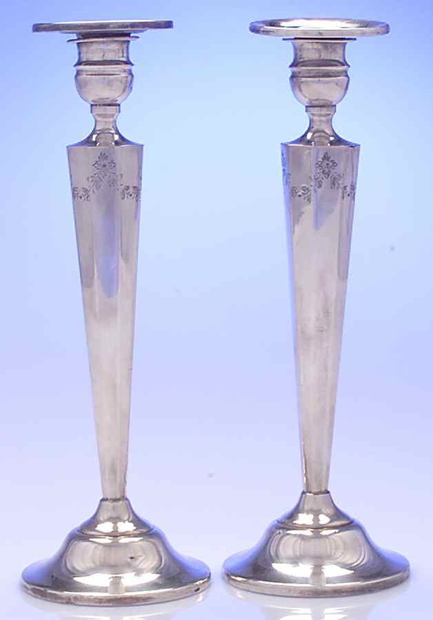 Sterling Hollowware Pair of Candlesticks by J. Wagner & Son, Inc-1