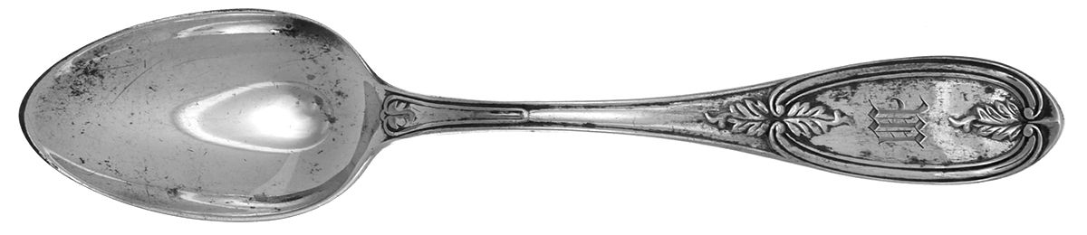 Olive (Sterling) Monogrammed Oval Dessert/Soup Spoon by J E Caldwell-1