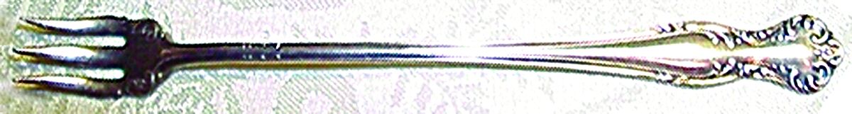 JRE1 (Silverplate) Cocktail/Seafood Fork by J. Rogers&Co.-1