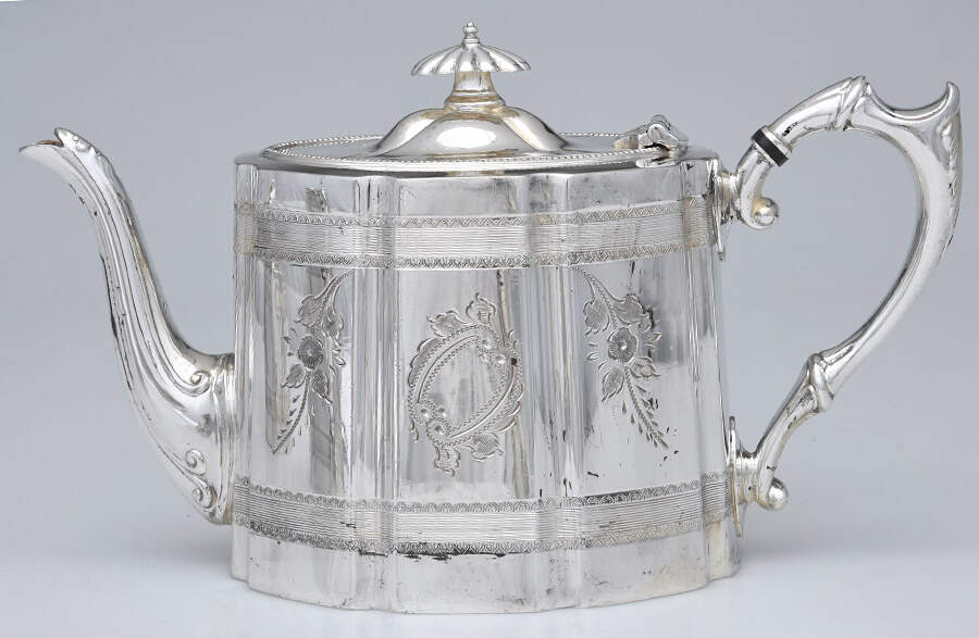 8574 (Silverplate, Hollowware) Teapot by James Dixon & Sons-1