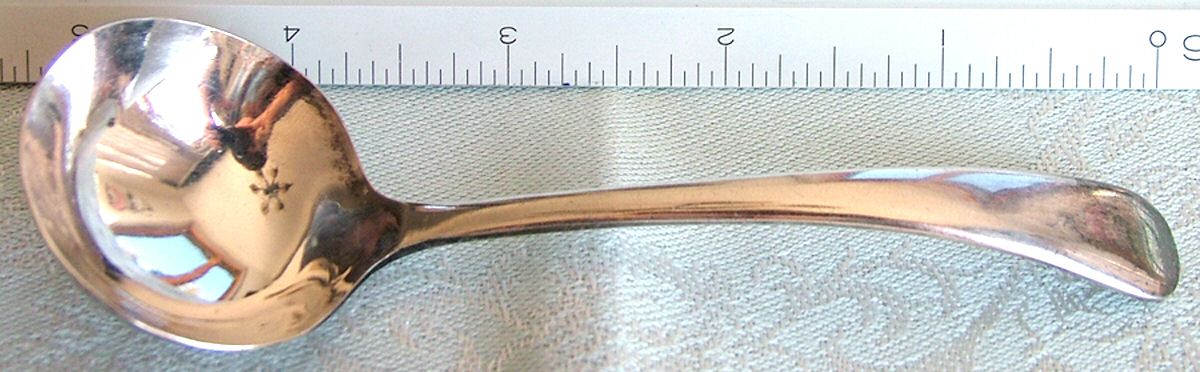 JLS1 (Silverplate) Solid Piece Cream Ladle by J L Silverplate-1