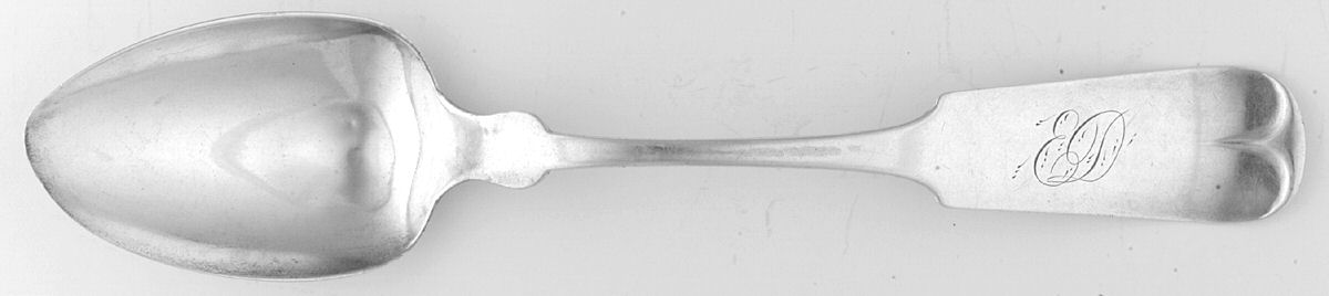 Coin Silver Flatware Tablespoon (Serving Spoon) by J B Mcfadden & Son-1