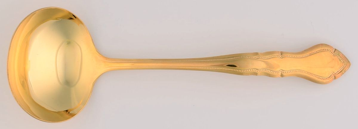 Elegance (Goldelectroplate) Solid Gravy Ladle by Japan-1