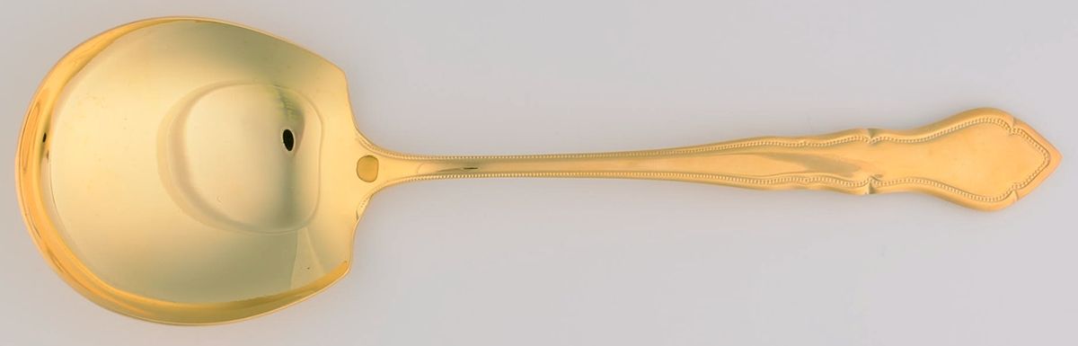 Elegance (Goldelectroplate) Solid Smooth Casserole Spoon by Japan-1
