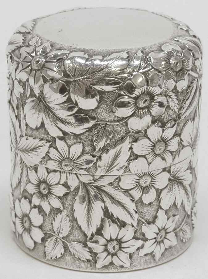 Repousse (Sterling, Hollowware) Small Sterling Box by Jenkins & Jenkins-1