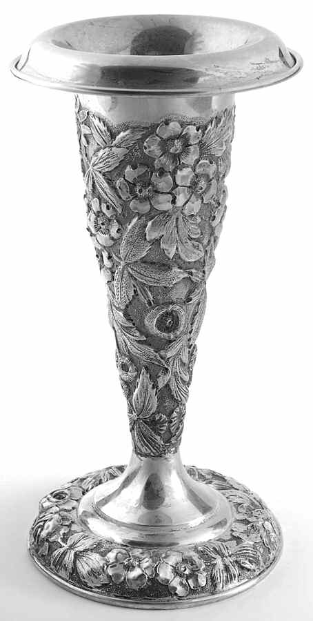 Repousse (Sterling, Hollowware) 7" Vase by Jenkins & Jenkins-1
