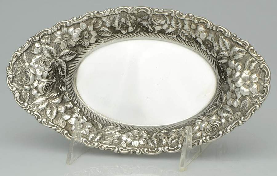 Repousse (Sterling, Hollowware) 8" Bread Tray by Jenkins & Jenkins-1
