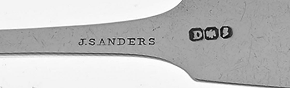 Coin Silver Flatware Tablespoon (Serving Spoon) by James Sanders-3