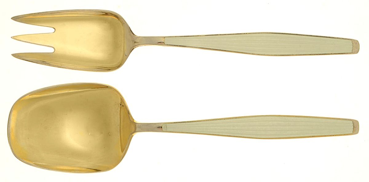 JTO4 (Sterling) Solid Serving Set by J. Tostrup (Norway)-1