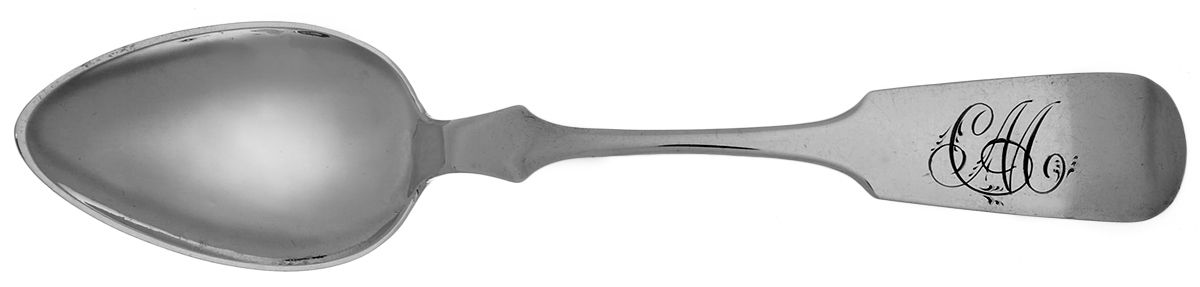 Coin Silver Flatware Dessert/Oval Soup Spoon by John C Farr-2