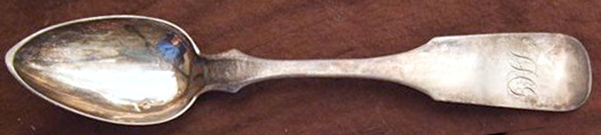 Coin Silver Flatware Teaspoon by John C Farr-1