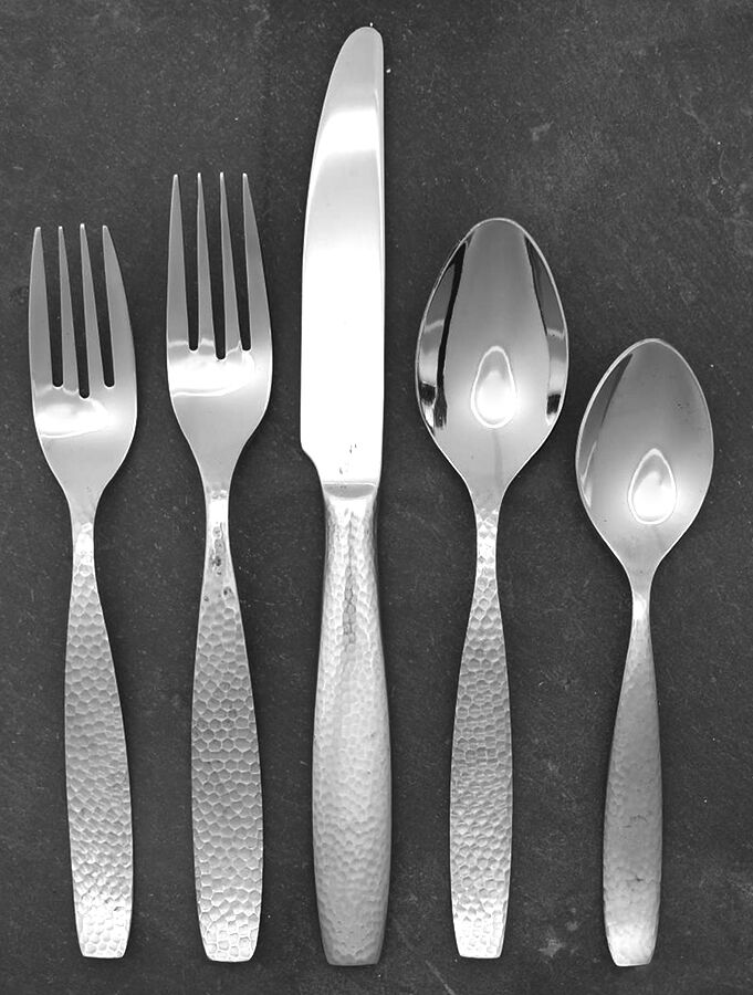 Hammer Five (Stainless) 5 Piece Place Setting by Joseph Abboud-1