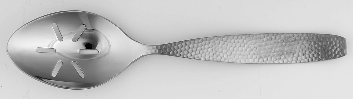 Hammer Five (Stainless) Pierced Tablespoon (Serving Spoon) by Joseph Abboud-1