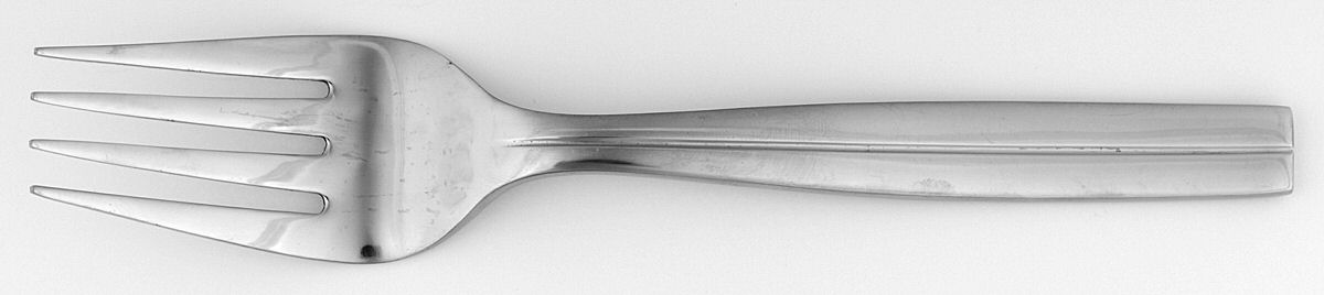Longitude (Stainless) Medium Solid Cold Meat Serving Fork by Joseph Abboud-1