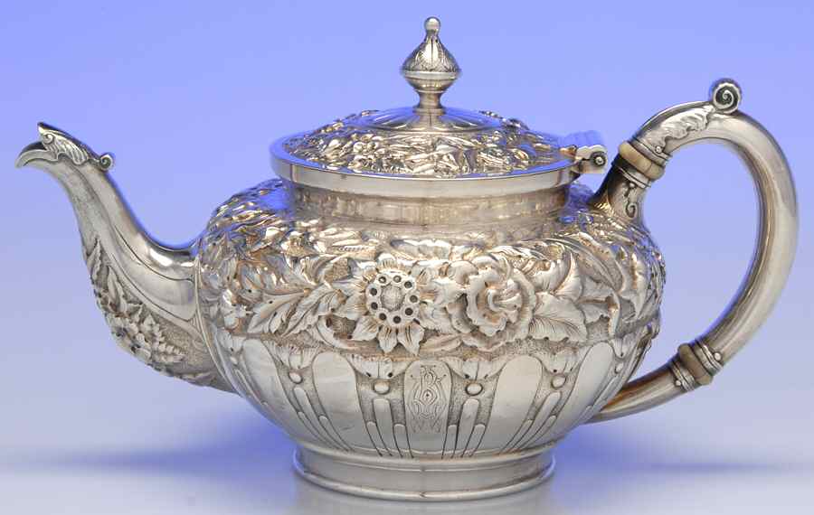 JEW21 (Sterling, Hollowware) Teapot by J E Caldwell-1