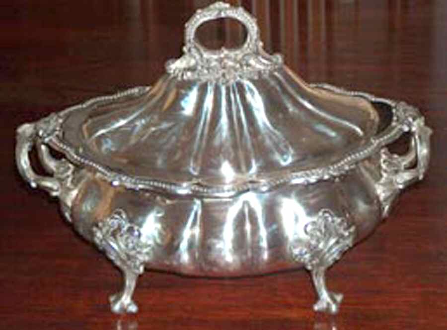 541 (Silverplate, Hollowware) Tureen & Lid by James Dixon & Sons-1