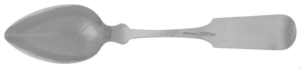 Coin Silver Flatware Tablespoon (Serving Spoon) by John B Ginochio-2
