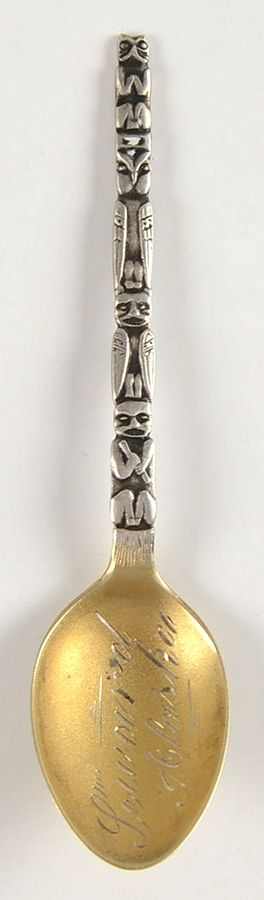 States & Cities Souvenir Spoons(Sterling) Alasa Demitasse Spoon by Joseph Mayer (USA)-1