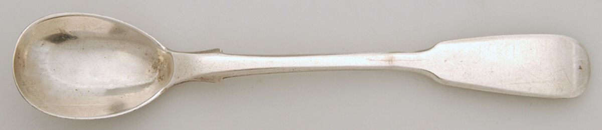 JSH1 (Sterling, 1822) Large Sherbet Spoon by James Hine-1
