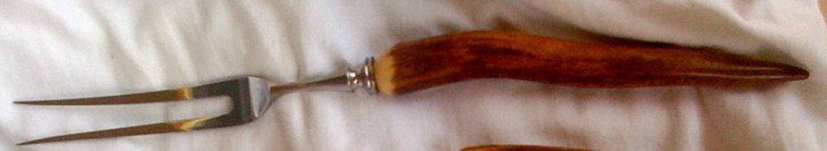 JSS4 (Stainless) Small Steak Carving Fork with Stainless Prongs by John Sanderson & Son-1