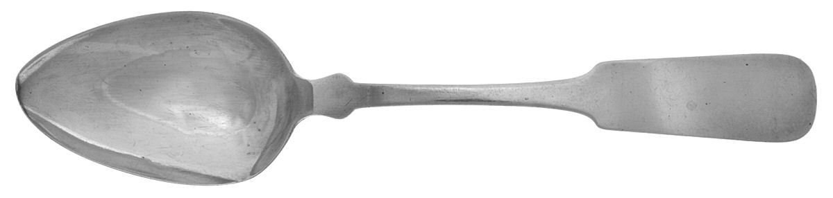 Coin Silver Flatware Tablespoon (Serving Spoon) by Johnson & Godley-1