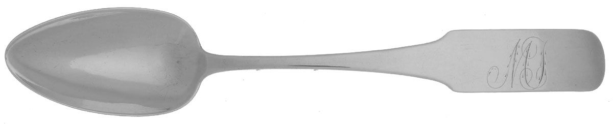 Coin Silver Flatware Tablespoon (Serving Spoon) by Joseph Barton-1