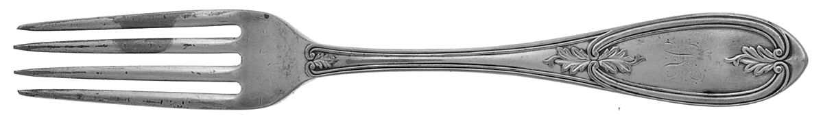 Coin Silver Flatware Fork by J & I Cox-1