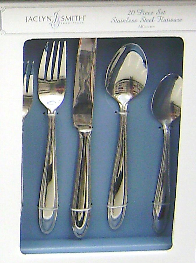 Allistaire (Stainless) Place/Oval Soup Spoon by Jaclyn Smith-Flatware-1