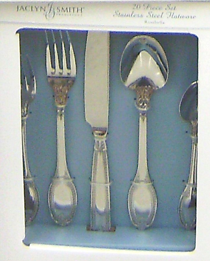 Rosabella (Stainless) Place/Oval Soup Spoon by Jaclyn Smith-Flatware-1