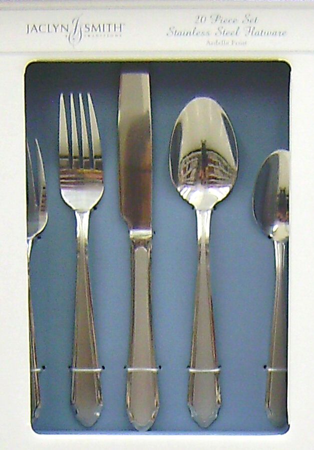 Ardelle Frost (Stainless) Place/Oval Soup Spoon by Jaclyn Smith-Flatware-1