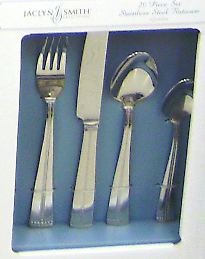 Quinlan (Stainless) Place/Oval Soup Spoon by Jaclyn Smith-Flatware-1