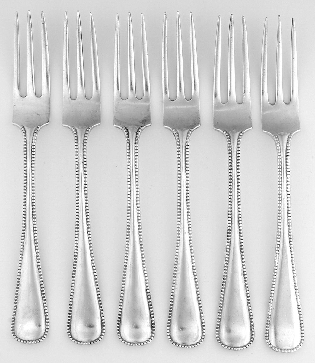 JVK2 (Sterling) (Set of 6) 3 Tine Luncheon Fork by J M Van Kempen-1