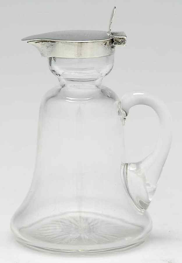 Sterling Hollowware Crystal Cruet Bottle W/Silver Top by John Thomas Heath & John Hartshorne Middleton-1