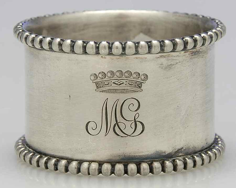 JDS7 (Sterling, Hollowware) Napkin Ring by James Dixon & Sons-1